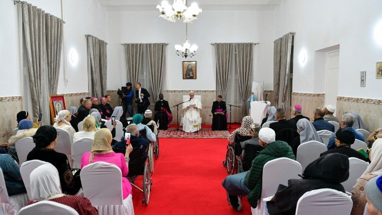 Papa durante a visita 